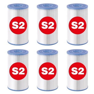 6 x INTEX Filter Filterkartusche S2 Ersatzfilter für PureSPA Whirlpool 29012