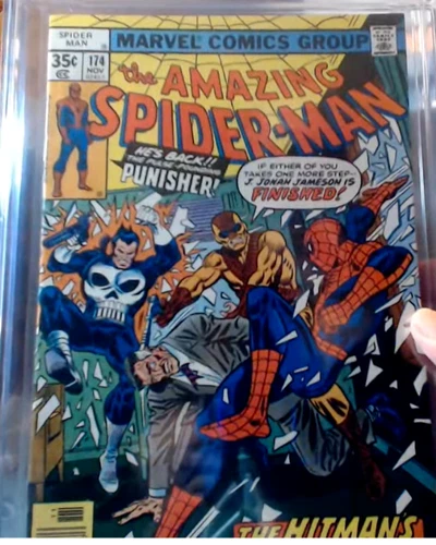 AMAZING SPIDER-MAN #174 - CGC 8.0 - Punisher and Hitman App - Marvel 1977