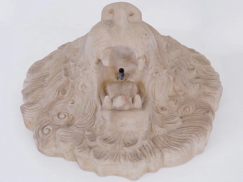 Wasserspeier Wasserspiel Sandstein Figur Löwenkopf für den Garten H: 40cm (3185) - Bild 3 von 4