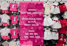 Wholesale Bulk Clothing Lot Baby Girls Dress ALL Brand New Mixed box Resale nwt