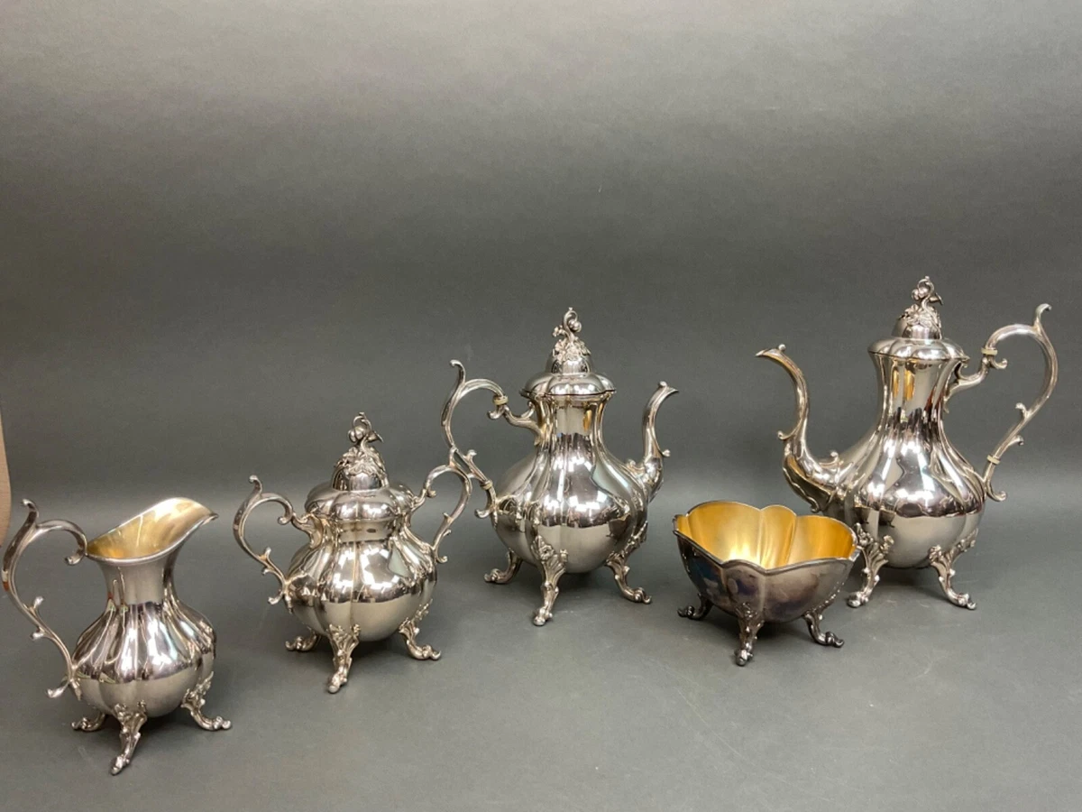 Reed & Barton Winthrop Antique US Silver-Plated Teapots, Coffee