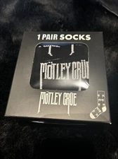 Motley Crue Socks 1 Pair Gift Box Black Stretch Unisex Crew Socks Rock Band
