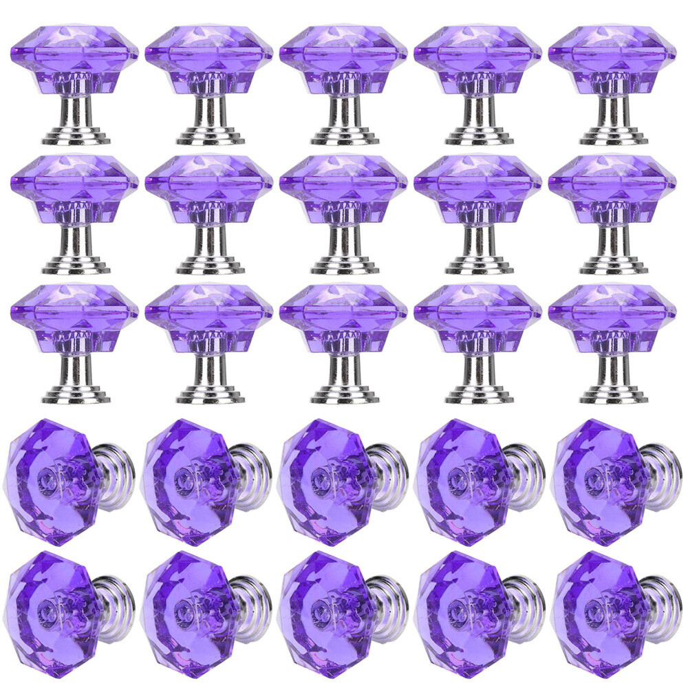 purple dresser drawer knobs Ravinte 20 Pack Cabinet Knobs Purple Kitchen Cabinet Knobs Round Dresser Drawer Pulls Closet Door Pulls 1-1/5 Inch