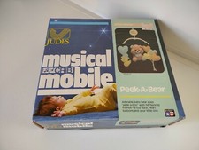 Vintage Judi's Musical Crib Mobile Jim Henson peek a bear NIB Read Description
