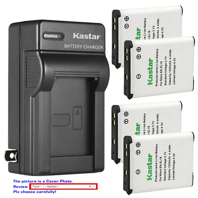 Kastar Battery Wall Charger for Nikon EN-EL19 Nikon Coolpix S3700 Coolpix S4100
