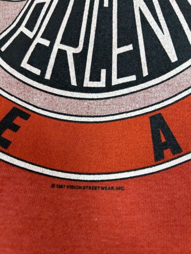 Vintage Vision Street Wear 110 Percent Skateboarding Skateboard Crewneck Small - Picture 4 of 24
