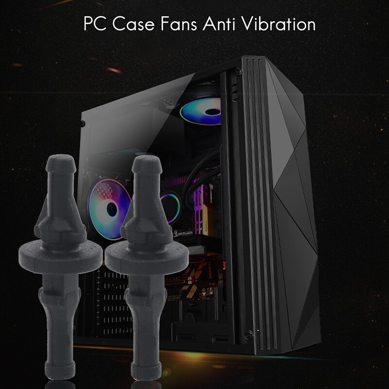 2X(32 PCS Rubber Vibration Mount Screw Pin ,for PC Case Fans Vibration