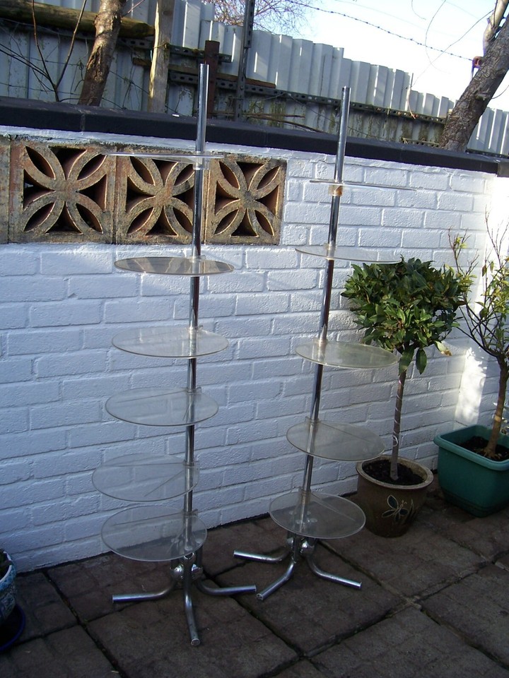 Two Vintage French FreeStanding and Adjustable Cake/Pastry Stands eBay