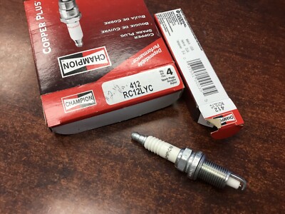 Package Of 4 CHAMPION Copper Plus Spark Plugs 412 & RC12LYC