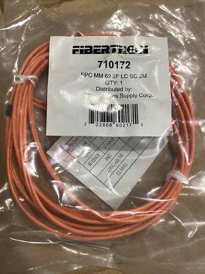 Fibertron Fiber Optic Cables 710172 FPC MM 62 2F LC SC 2M #684I121-CI