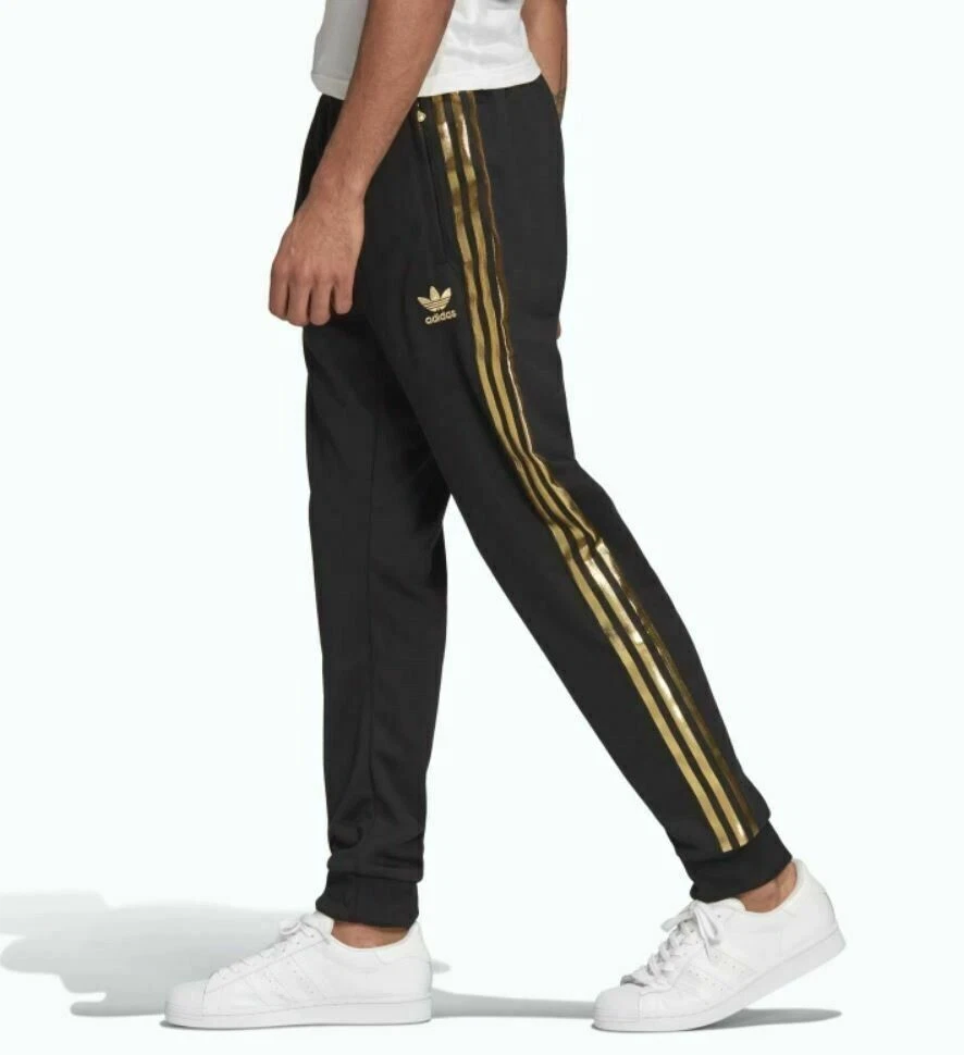 NEW MEN'S ADIDAS ORIGINALS SUPERSTAR 24K CUFFED TRACK PANTS