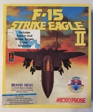 F-15 Strike Eagle II IBM MicroProse Fighter Game DISK Manual 1990 No Maps