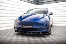 CUP Spoilerlippe SCHWARZ für Tesla Model Y Frontspoiler Spoilerschwert Ansatz V1