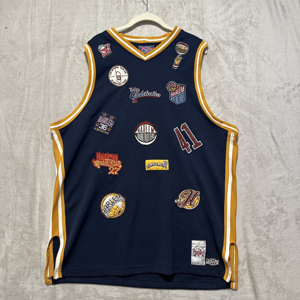 Fubu Harlem Globetrotters Jersey Large Sweet Lou Patches