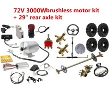 Go kart 29" Rear Axle Kit 3000w Motor Complete 6" Wheels go Cart Electric E-BIKE