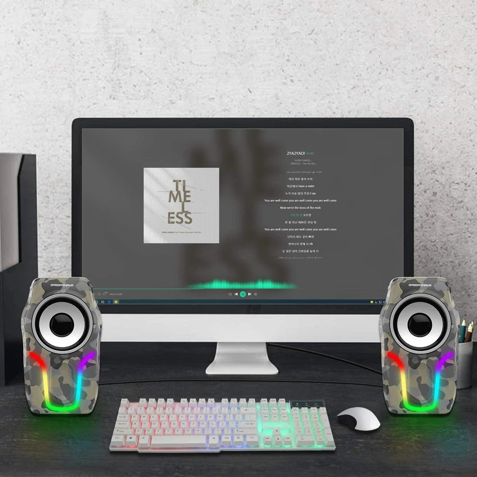Wireless Gaming Keyboard and Mouse & Wired Headset Speaker Combo RGB LED For PC - Image 4 of 4