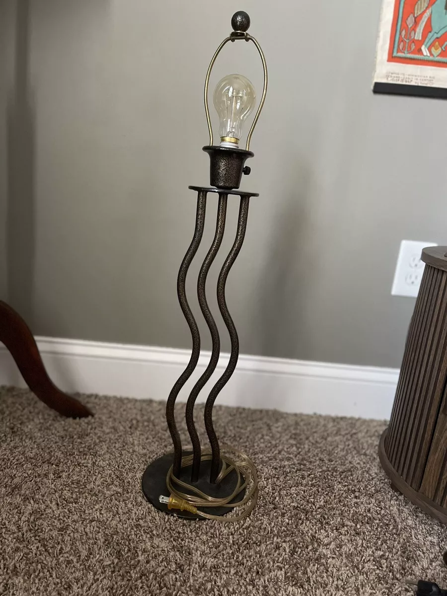 Vintage black wrought cheap iron floor lamp
