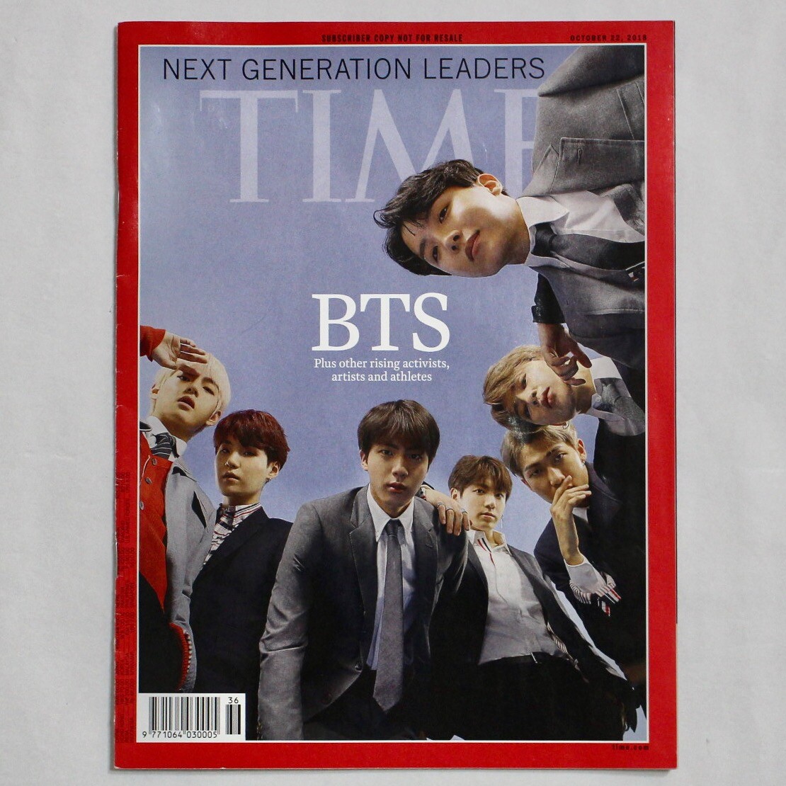 BTS Official Time Magazine October 2018 Asia Cover Poster