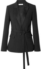 Iro Jinder Belted Blazer Jacket Rare Eu 40 8m10 12 Black New