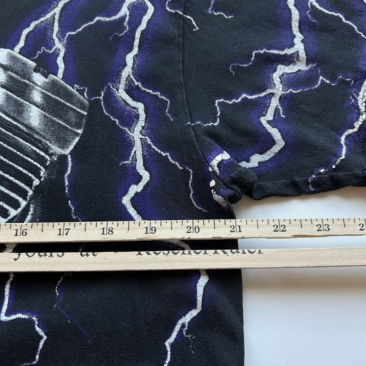 Vintage 90s Harley Davidson Lightning & Thunder All Over Print 