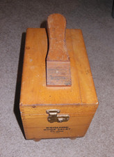 Vintage Esquire Shoe Valet Deluxe Wooden Shoe Shine Box