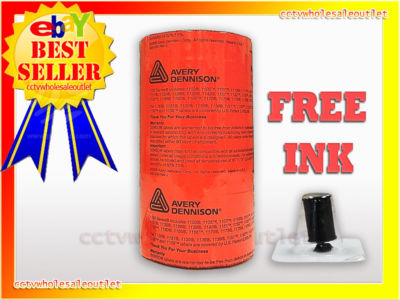 Genuine Monarch 1136 Fluorescent Red Labels 8 Rolls 