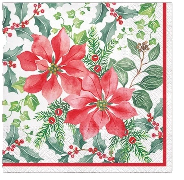 Papel de Navidad Floral Fiesta Vajilla & serveware