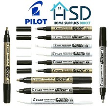 Pilot Super Color Metallic Paint Marker Pen Permanent Gold Silver White Pen NEW