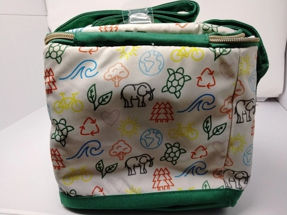 Fit and Fresh Insulated “Reprieve” Lunch Tote, “Recycle Earth, Elephant” BNWT - Image 2 of 2