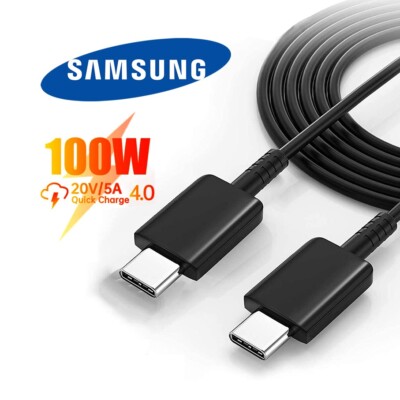 Original Samsung Galaxy S23, S22 Series 100 Watt USB-C Super Fast Charge Cable