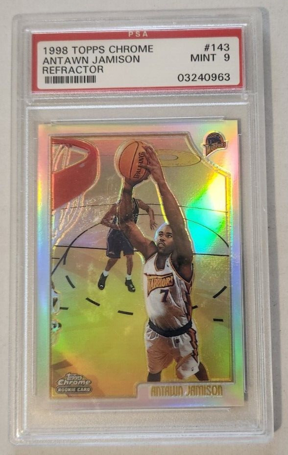 1998 Topps Chrome REFRACTOR Antawn Jamison Rookie #143 HOF PSA 9 MINT