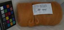 Variegated Bright orange romney wool roving spinning weaving felting fiber arts