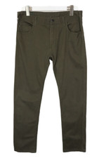 Pantalon Armani Jeans Homme W32/L34 Coupe Tapered Zip Fly Décontracté Gris