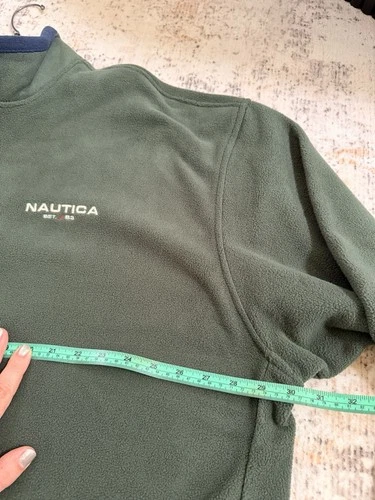 Nautica Men's Fleece Pullover Sweatshirt Mock Neck Snap Pockets 2XL/3XL image 8