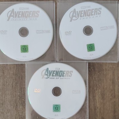 Marvel Studios Avengers DVD 3 Filme (Infinity/Endgame/Ultron) FSK12