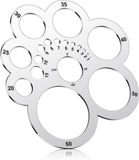 Weewooday Leather Corner Punch Set Round Leather Corner Cutting Ruler Metal Circ