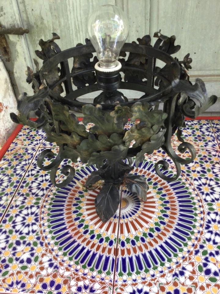 ANTICA LAMPADA FERRO BATTUTO - Immagine 2 di 4