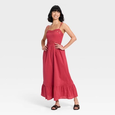 Women Lace Cami Midi A-Line Dress - Universal Thread