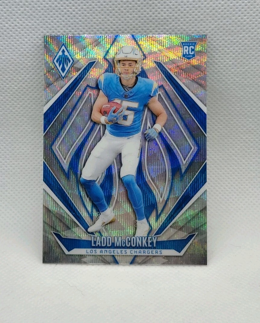 2024 Ladd Mcconkey Phoenix Silver Wave NFL RC # 216 Los Angeles Chargers