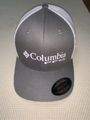 Columbia PFG Fitted Hat Mesh Back, Size S/M- New W/tags Gray & White