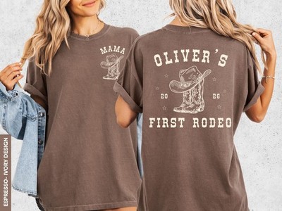 First Rodeo Birthday Family Matching Shirts Mama Daddy Cowboy Cowgirl