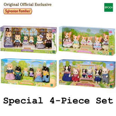 Sylvanian Families Family Set 4-Pack Corgi Shiba Inu French Bulldog Fox JP PSL