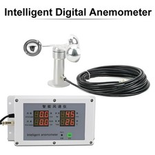 220V Smart Digital Anemometer - Wind Speed Meter with Cup Sensor for Weather