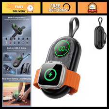2500mAh Portable Charger for Apple Watch - 2-in-1 Wireless Fast Charging Power B