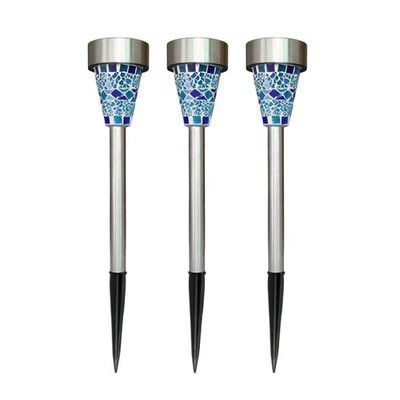 Solar Lawn Lamp, Solar Power Stainless Steel Mosaic Lawn Lamp, Solar Garden L...