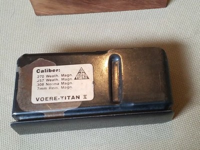 Voere Titan II  MAGNUM Magazine , 270 Wby, 257 Wby, 308 Norma, 7mm Rem mag.