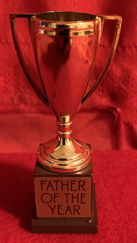 VTG Father of The Year Trophy A.G.C Made In Taiwan 4 Inches Tall Great Condition