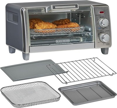 BLACK+DECKER Crisp 'N Bake Air Fry Countertop Convection Toaster Oven, Medium Ca