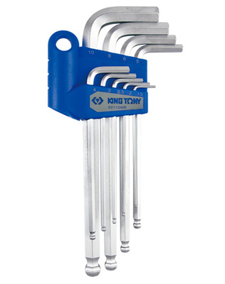 King Tony 20110MR 10-Piece Ball End Hex Key Set (Metric)   Made in Taiwan