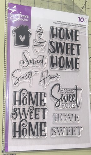 Crafter’s Companion Clear Stamps 10 Pc Set - Home Sweet Home